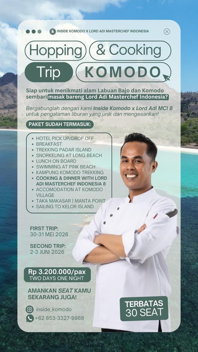 Hopping & Cooking Trip Komodo bersama Lord Adi MCI 8
